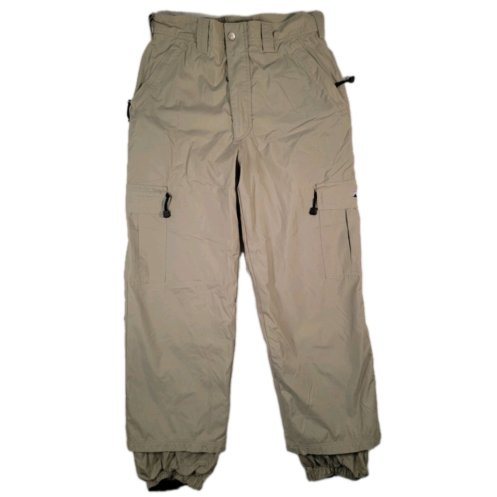 Rusty Vintage Technical Cargo Pants Men's M Tan Mesh Lined‎ Hiking Snow Y2K 90s